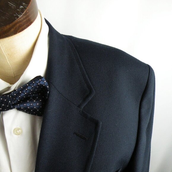 NWOT Stafford Mens Hopsack Blazer Sport Coat Jacket Size 42 R Gold Buttons - Picture 3 of 10